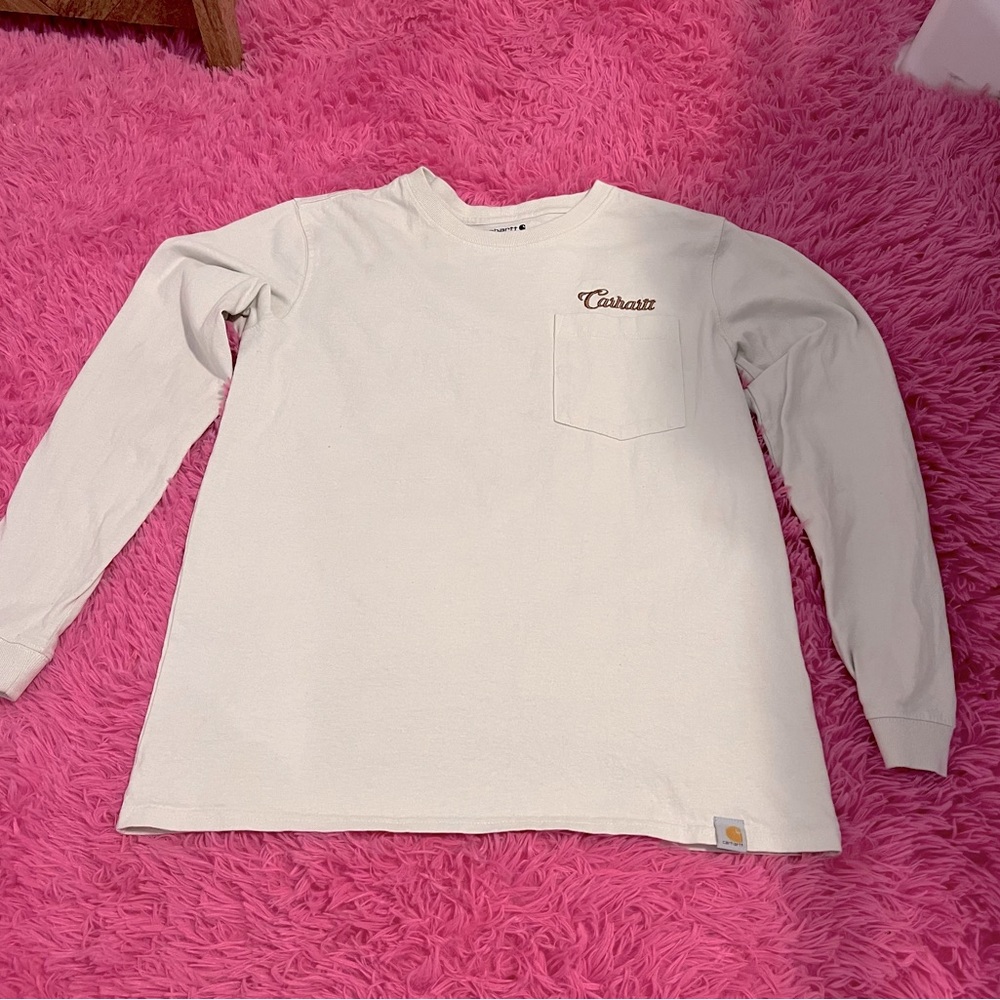 Carhartt women’s long sleeve off white shirt
